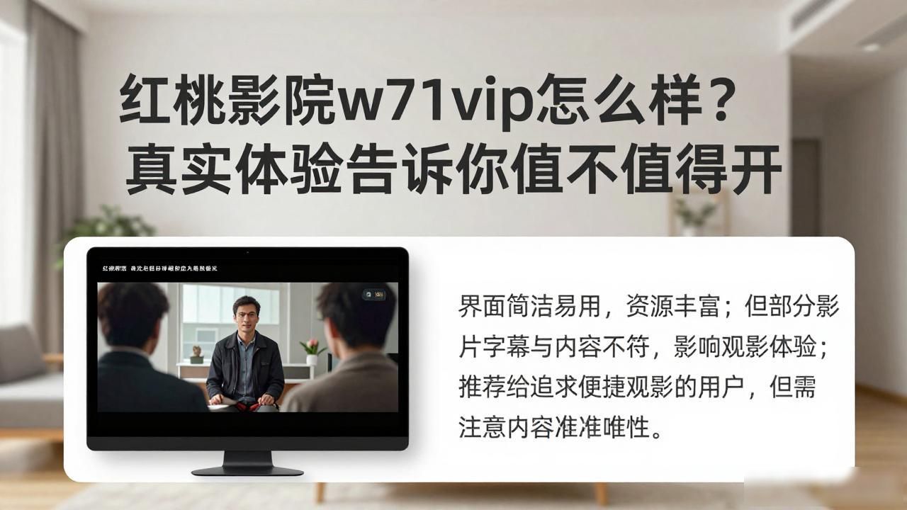 红桃影院w71vip怎么样？真实体验告诉你值不值得开